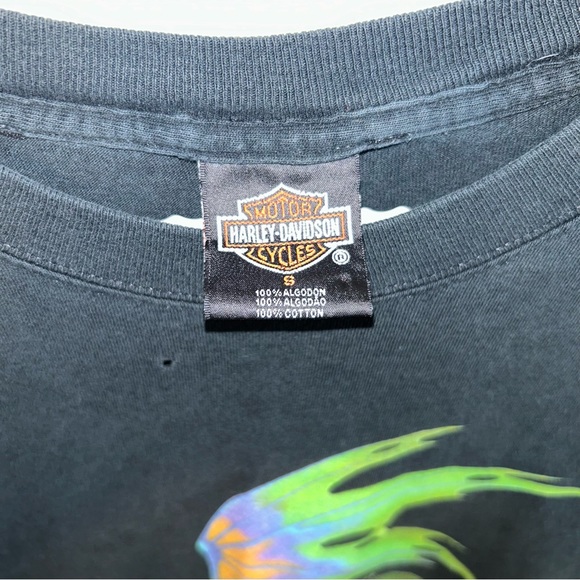 Size Small Men’s Vintage Harley Davidson Tee Shirt Dragon Y2K - Picture 9 of 9